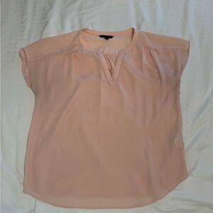 Banana Republic Pink Relaxed Blouse with Cap Sleeves